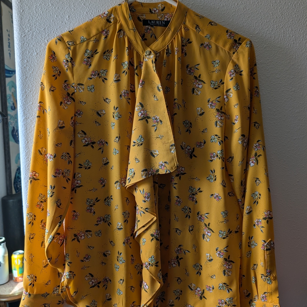 Women's Yellow Floral Top